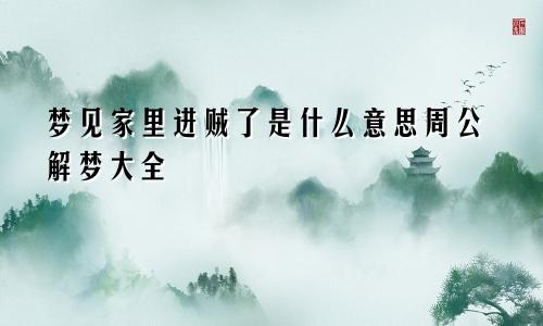 梦见家里进贼了是什么意思周公解梦大全