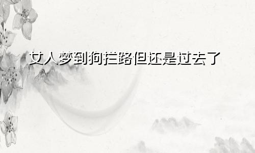 女人梦到狗拦路但还是过去了