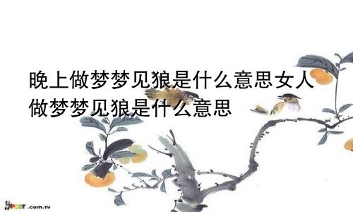 晚上做梦梦见狼是什么意思女人做梦梦见狼是什么意思