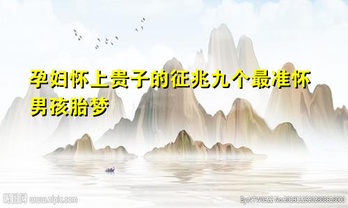 孕妇怀上贵子的征兆九个最准怀男孩胎梦