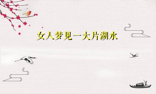 女人梦见一大片湖水