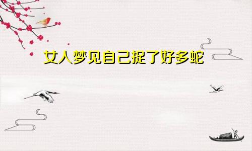 女人梦见自己捉了好多蛇