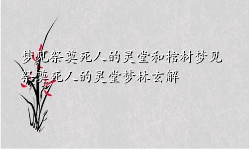 梦见祭奠死人的灵堂和棺材梦见祭奠死人的灵堂梦林玄解