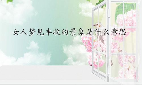 女人梦见丰收的景象是什么意思