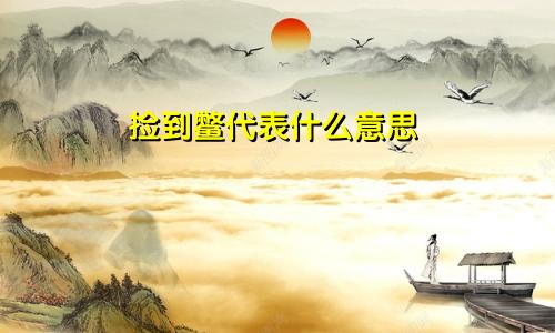 捡到鳖代表什么意思