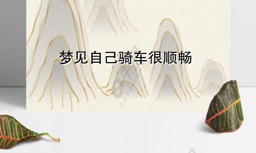 梦见自己骑车很顺畅