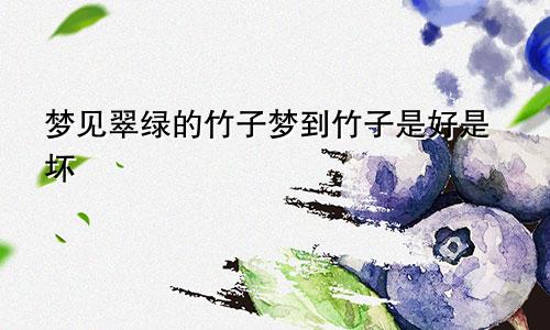 梦见翠绿的竹子梦到竹子是好是坏