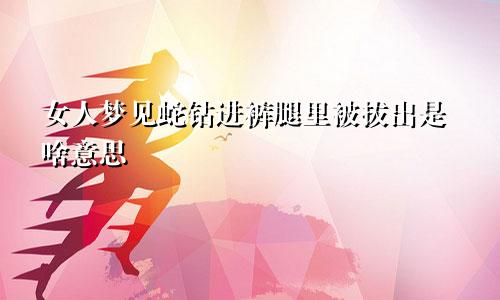 女人梦见蛇钻进裤腿里被拔出是啥意思