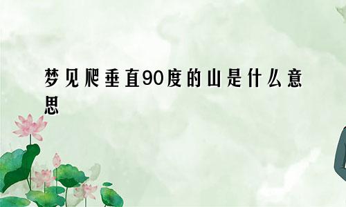 梦见爬垂直90度的山是什么意思