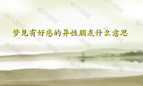 梦见有好感的异性朋友什么意思