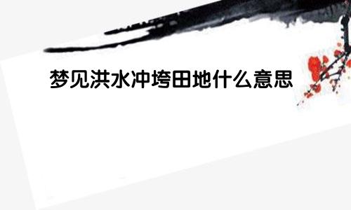 梦见洪水冲垮田地什么意思