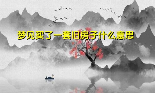 梦见买了一套旧房子什么意思