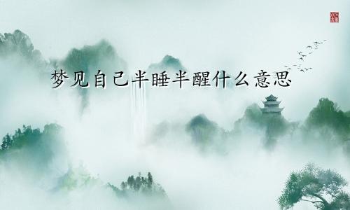梦见自己半睡半醒什么意思