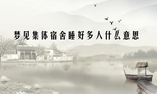 梦见集体宿舍睡好多人什么意思