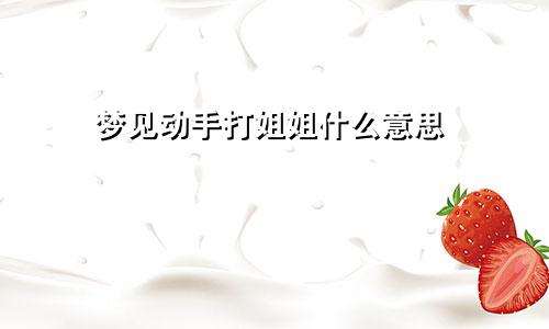 梦见动手打姐姐什么意思