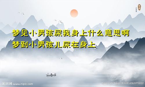 梦见小男孩尿我身上什么意思啊梦到小男孩儿尿在身上