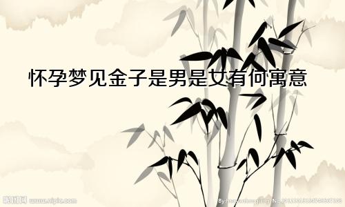 怀孕梦见金子是男是女有何寓意