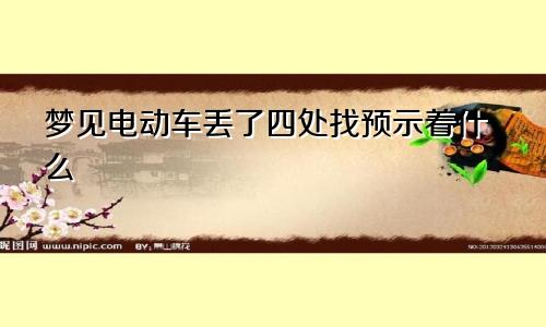 梦见电动车丢了四处找预示着什么