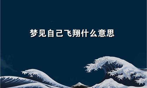 梦见自己飞翔什么意思