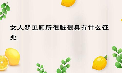 女人梦见厕所很脏很臭有什么征兆