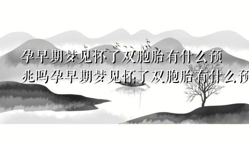 孕早期梦见怀了双胞胎有什么预兆吗孕早期梦见怀了双胞胎有什么预兆嘛