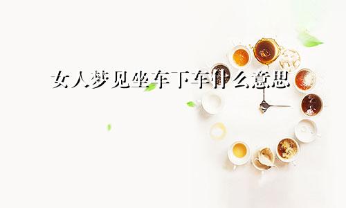 女人梦见坐车下车什么意思