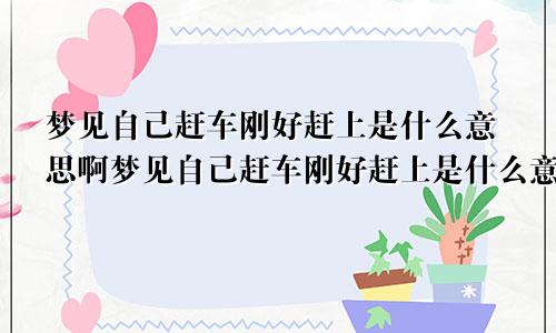 梦见自己赶车刚好赶上是什么意思啊梦见自己赶车刚好赶上是什么意思呀