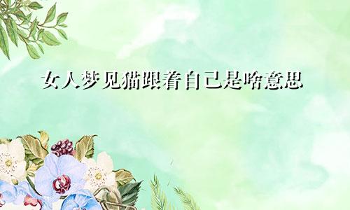 女人梦见猫跟着自己是啥意思