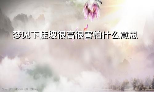 梦见下陡坡很高很害怕什么意思