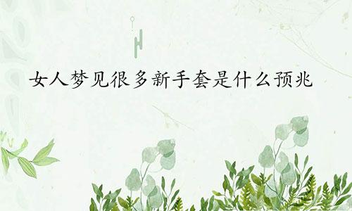 女人梦见很多新手套是什么预兆