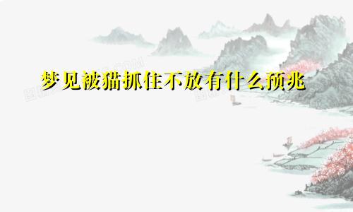 梦见被猫抓住不放有什么预兆
