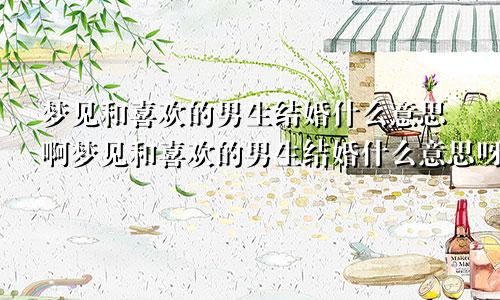 梦见和喜欢的男生结婚什么意思啊梦见和喜欢的男生结婚什么意思呀