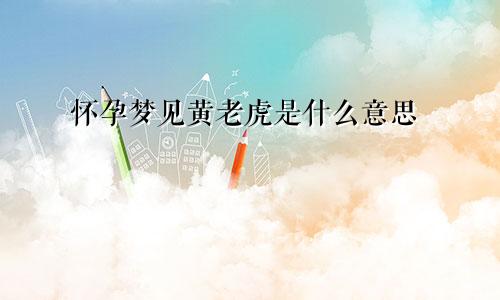 怀孕梦见黄老虎是什么意思