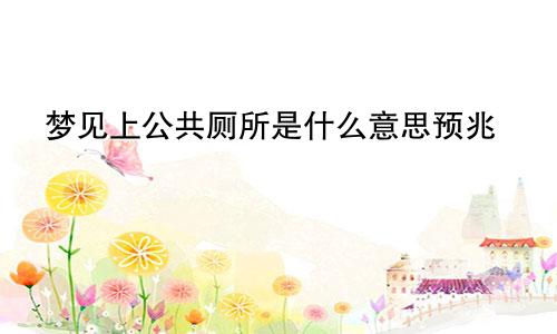 梦见上公共厕所是什么意思预兆