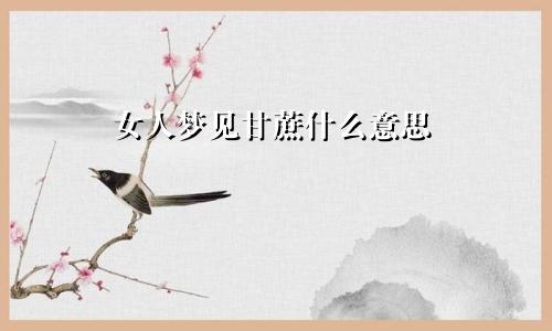 女人梦见甘蔗什么意思