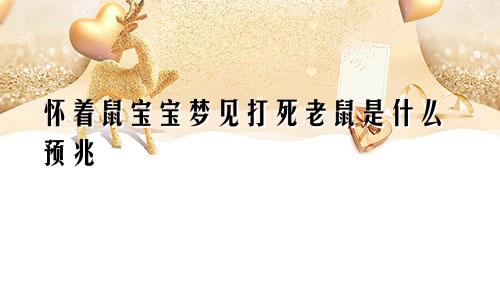 怀着鼠宝宝梦见打死老鼠是什么预兆