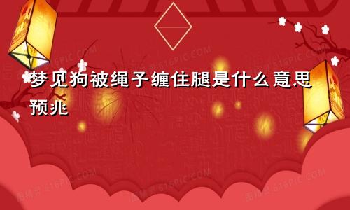 梦见狗被绳子缠住腿是什么意思预兆