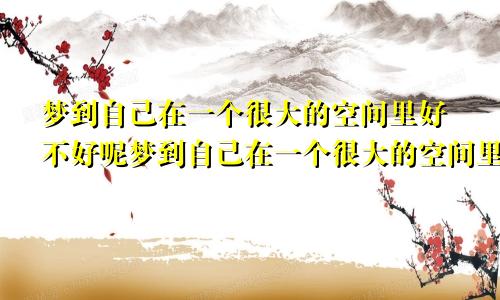 梦到自己在一个很大的空间里好不好呢梦到自己在一个很大的空间里好不好看