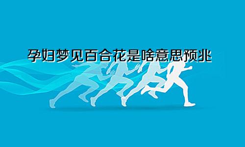 孕妇梦见百合花是啥意思预兆