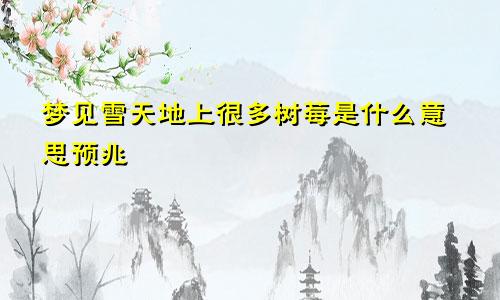 梦见雪天地上很多树莓是什么意思预兆