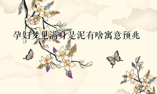 孕妇梦见满身是泥有啥寓意预兆