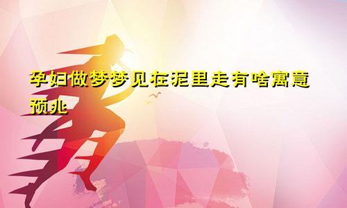 孕妇做梦梦见在泥里走有啥寓意预兆