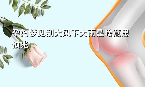 孕妇梦见刮大风下大雨是啥意思预兆
