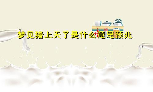 梦见猪上天了是什么意思预兆