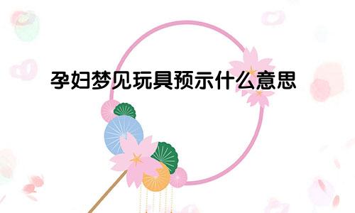 孕妇梦见玩具预示什么意思