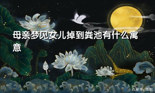 母亲梦见女儿掉到粪池有什么寓意