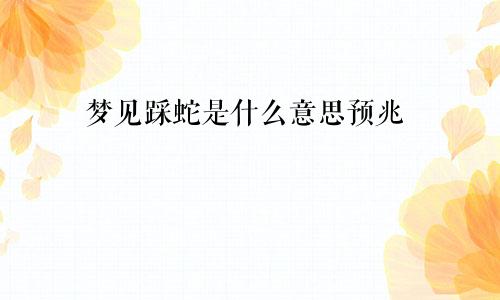 梦见踩蛇是什么意思预兆