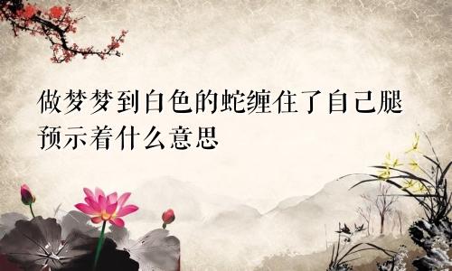 做梦梦到白色的蛇缠住了自己腿预示着什么意思