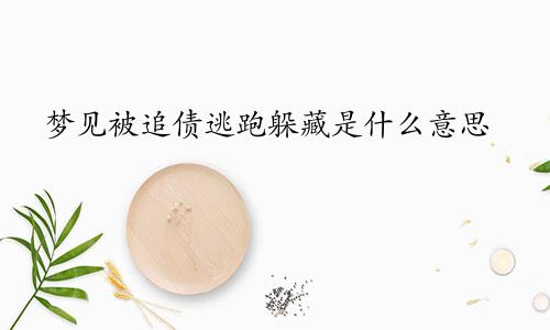 梦见被追债逃跑躲藏是什么意思