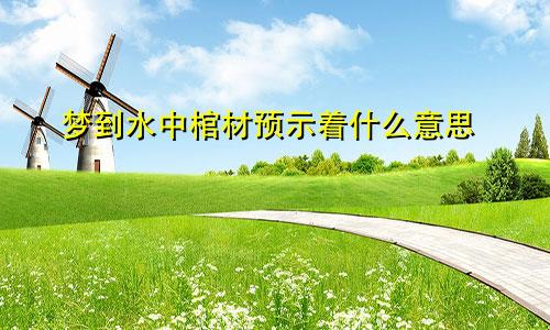 梦到水中棺材预示着什么意思
